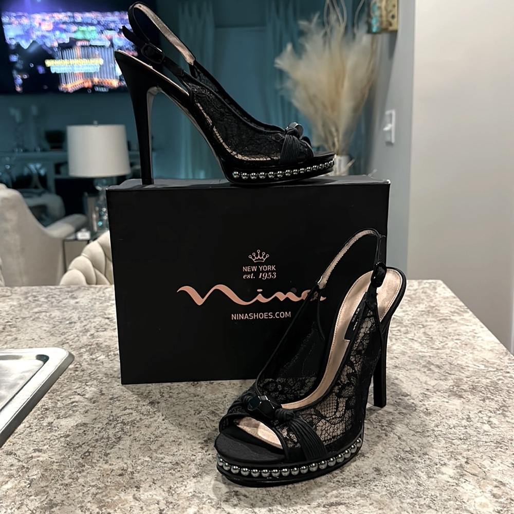 Nina Shoes size 10 heels evening work church New!